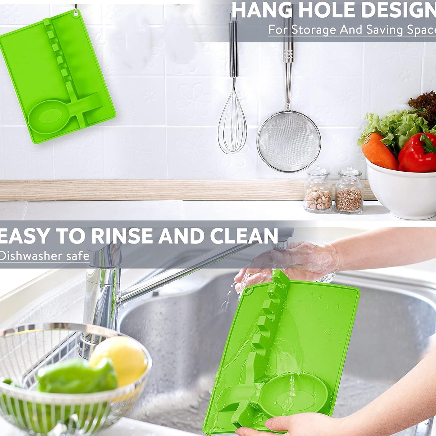 4-Slots Silicone Multifunctional Spoon Holders Fork Spatula Rack (1 Pc) 4-Slots Silicone Multifunctional Spoon Holders Fork Spatula Rack (1 Pc)